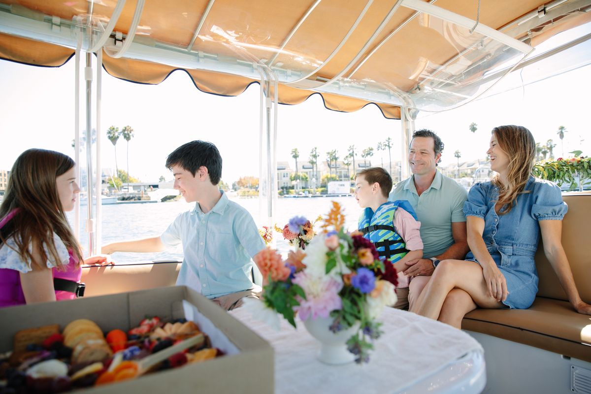A family enjoying a day out on the Bay Area waterfront
